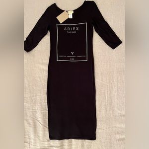 Black jersey dress